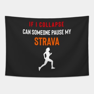 If I Collapse Strava, Strava Running Gift, Cycling Gifts, Strava Gift Tapestry