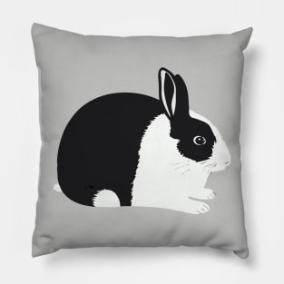 Black Dutch Rabbit Chubby Bun Lady Mom Birthday Pillow