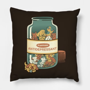 Dogs Antidepressant by Tobe Fonseca Pillow