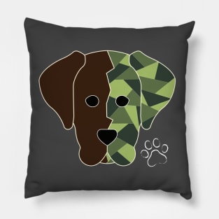 Geometric Chocolate Lab Pillow