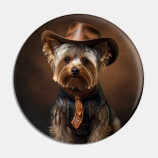 Cowboy Dog - Yorkshire Terrier Pin