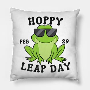 Funny Frog Lover Hoppy Leap Day February 29 Kids Adults Pillow