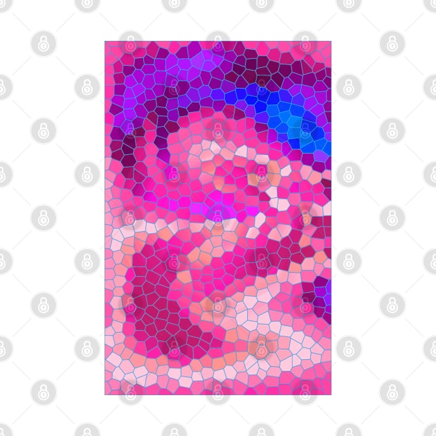 Pink Purple Blue & Magenta Abstract Mosaic Pattern by Abstractdesigns