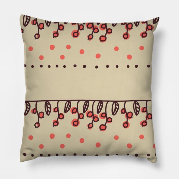 Elegance Seamless pattern with flowers Pillow by Olga Berlet