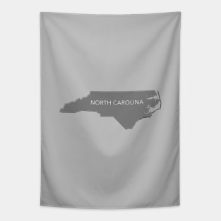 The State of North Carolina Outline Gray Tapestry