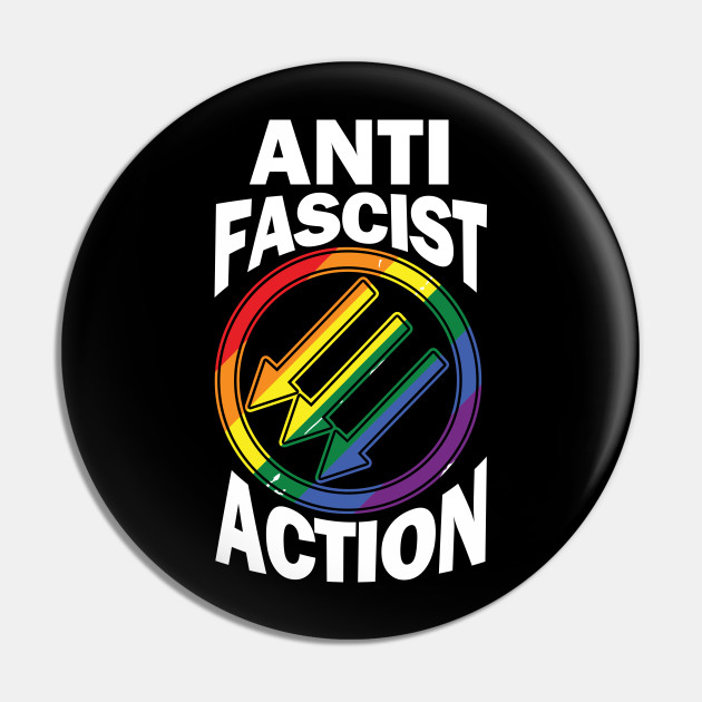 Pround Lgbt Anti Fascist Action Gift Antifa Logo Antifa Pin Teepublic
