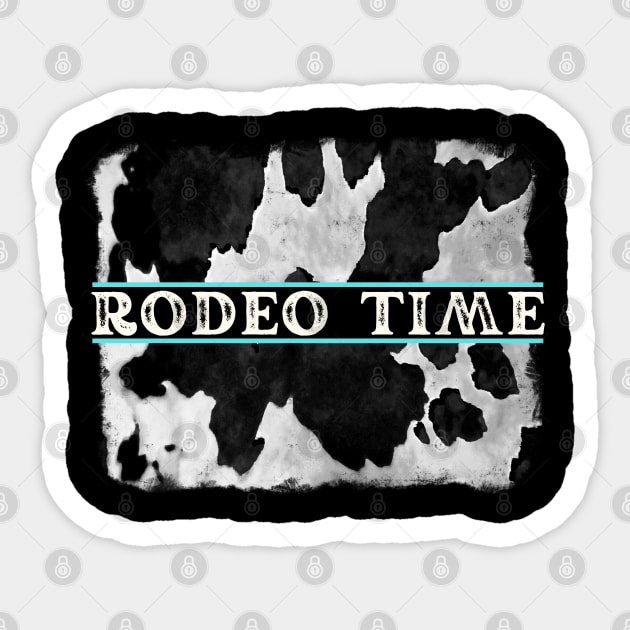 Rodeo Time Cowhide Print - Rodeo Lover - Sticker | TeePublic
