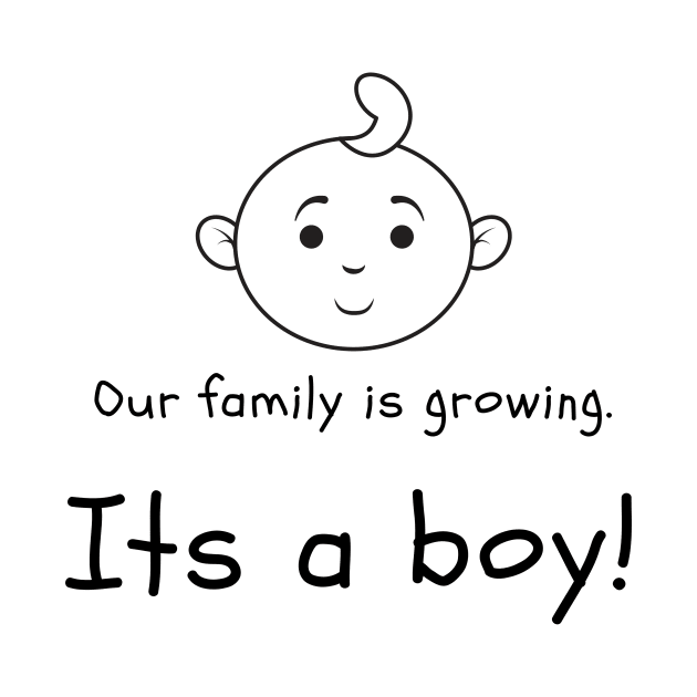 Love this 'Our family is growing. Its a boy' t-shirt! by Valdesigns