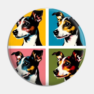 Rat Terrier Pop Art - Dog Lover Gifts Pin