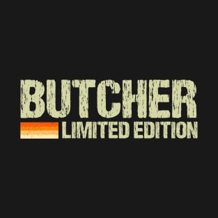 Butcher Butchery Fathers Day Gift Funny Retro Vintage T-Shirt