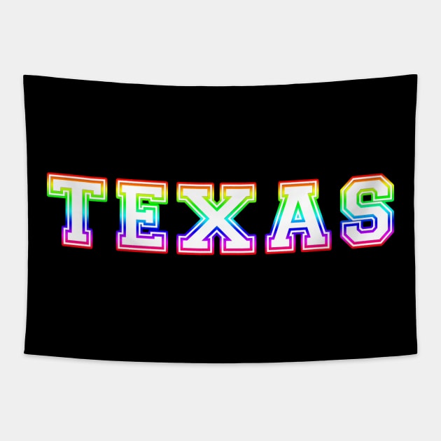 Texas Pride Rainbow Tapestry by HighBrowDesigns
