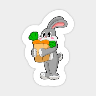Rabbit Shopping bag Carrot Vegetables Magnet