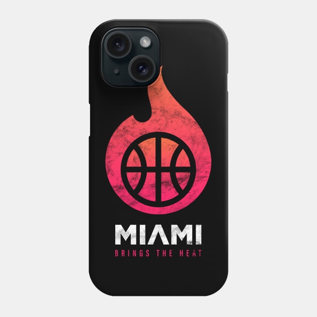 Modern Flaming Miami Heat 2021 Logo Redesign Phone Case by BooTeeQue