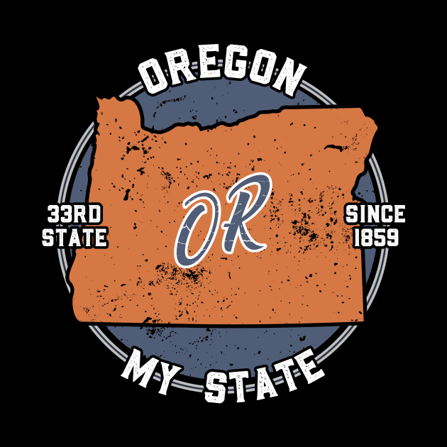 Oregon My State Patriot State Tourist Gift by atomguy