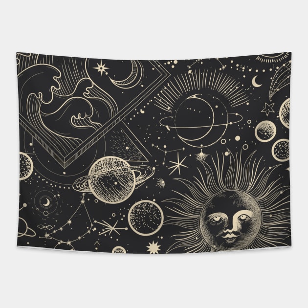 A sketch of the Solar System Tapestry by Art by Ergate