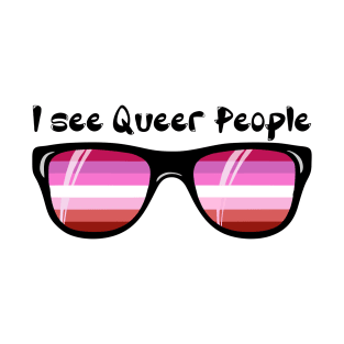 Lipstick Lesbian Sunglasses - Queer People T-Shirt