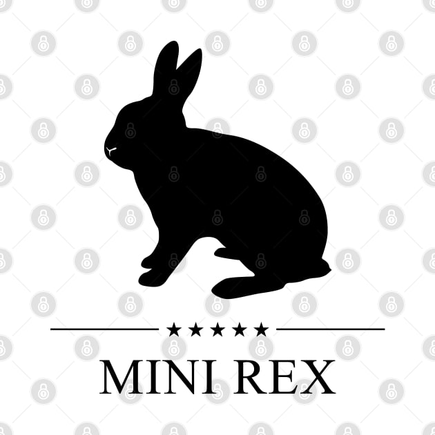 Mini Rex Rabbit Black Silhouette by millersye