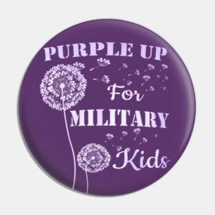 Purple up for military kids Pin