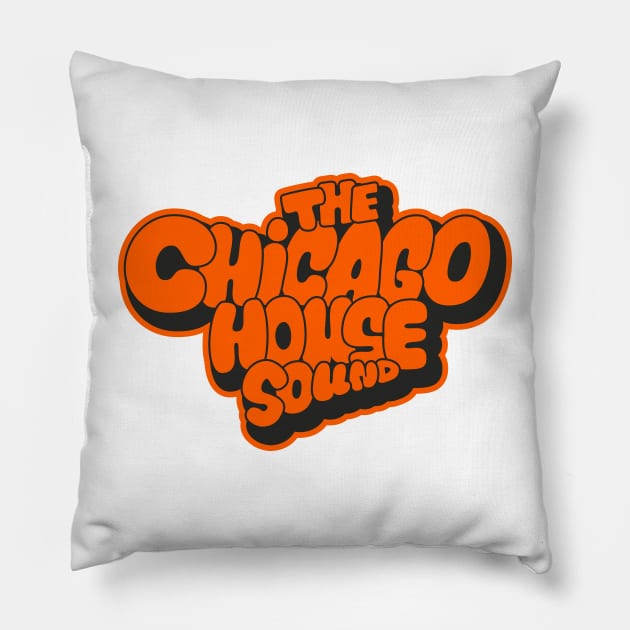Chicago house Sound - Chicago House Music Pillow by Boogosh