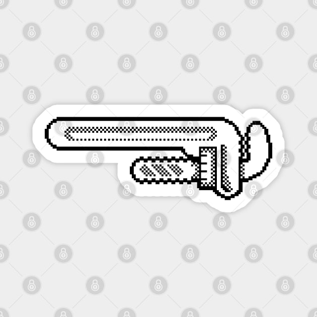 Horizontal wrench - 1bit pixel art Magnet by pixel eats sugar