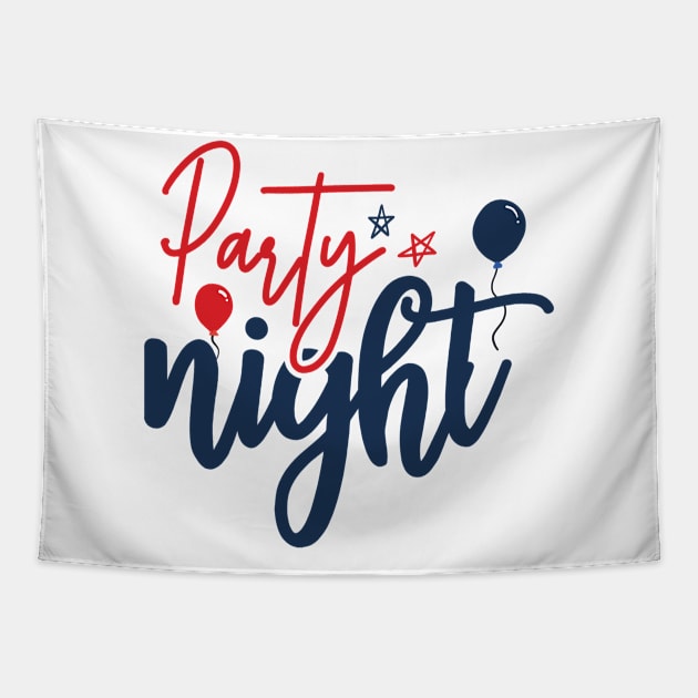 Party Night Tapestry by Rizaldiuk