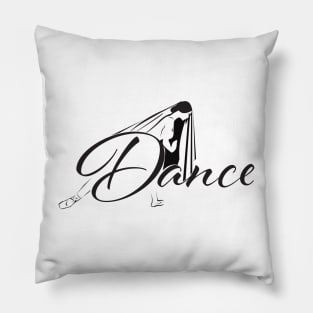 Dance - Giselle (black text) Pillow