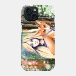 the fox and the girl Phone Case