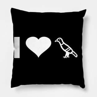 I love pigeons domestic pigeons letter wild pigeon motif Pillow