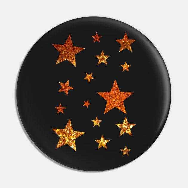 Gold Ombre Faux Glitter Stars Pin by Felicity-K