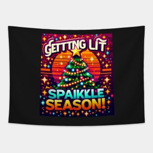 Getting lit sparkle season Tapestry