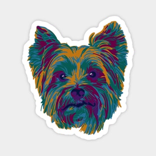 Colorful Terrier Painting Magnet