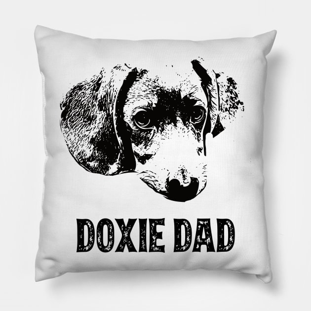 Doxie Dad Dachshund Wiener Dog Pillow by DoggyStyles