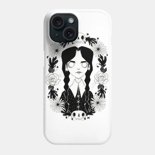 Wednesday Addams Phone Case by Behemot