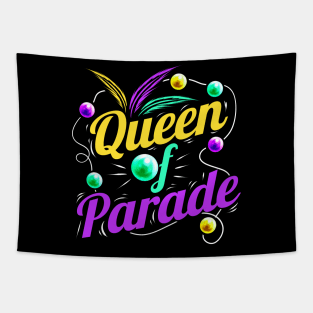 Queen Of Parade Logo For Mardi Gras Tapestry