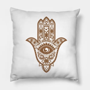 Hamsa Hand illustration Art Pillow