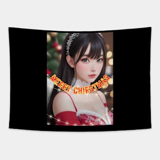 Merry Christmas Anime Girl Cosplay Xmas Cute Christmas Girl Tapestry