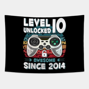 Ten 10yr BDay Son Boy Gamer 10th 10 Year Old Birthday Tapestry