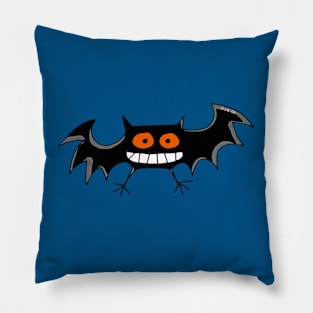 funny black bat Pillow