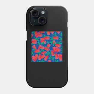 Pattern Feathers Colors Red / Blue Phone Case