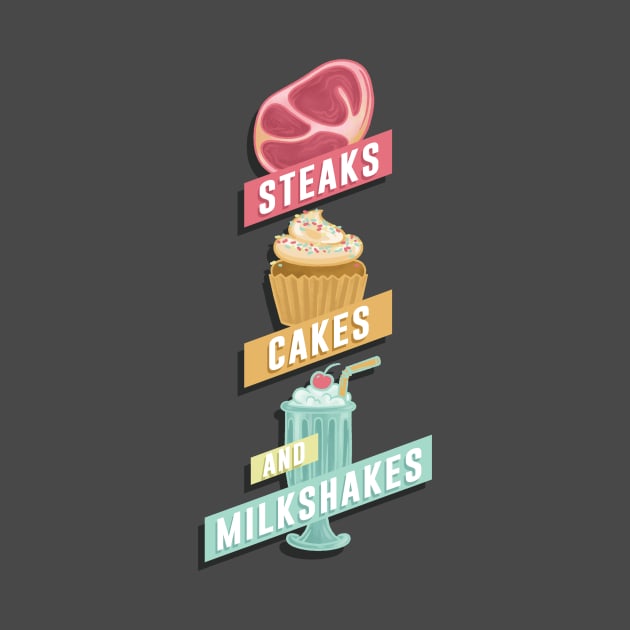 Steaks Cakes Milkshakes by polliadesign