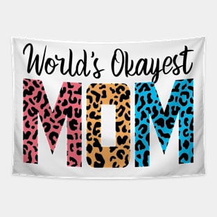 World's Okayest Mom, Funny Mom Tapestry