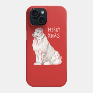 Christmas Pyrenean Mountain Dog Phone Case