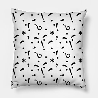 Font Character Pattern Faces Pillow