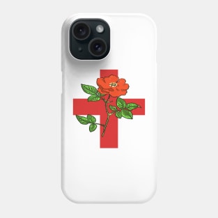 Patriotic St George Ensign and Tudor Rose England Fan Phone Case