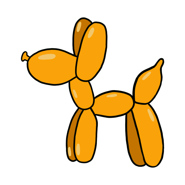 Yellow Balloon Dog by CalliesArt