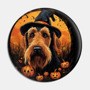 Halloween Airedale terrier Pin