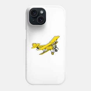 Yellow biplane Phone Case