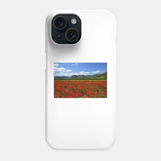 Poppies in Pian Grande Phone Case