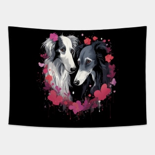 Borzoi Couple Valentine Tapestry