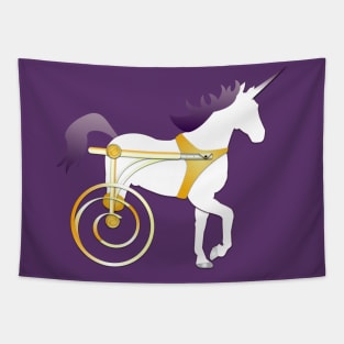 Unicorn On Wheels Tapestry